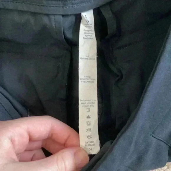 Lululemon LLL Long Story Short black high rise athletic shorts in size 4 - Picture 3 of 6